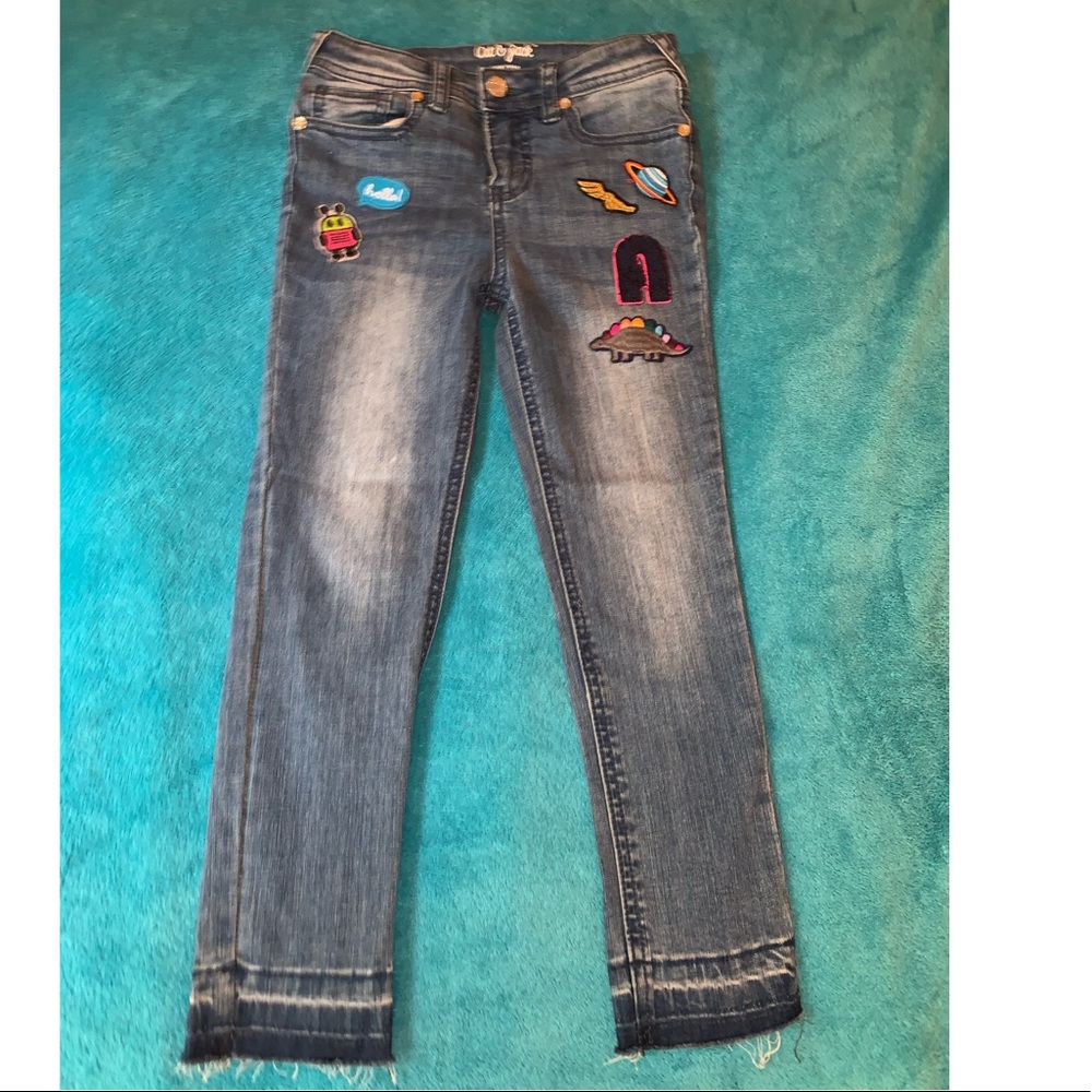 Girls patchwork jeans